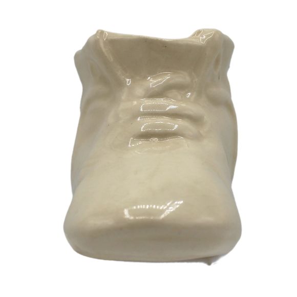 Vintage Ceramic Light Yellow Baby Shoe Succulent Planter Small Vase Keepsake - Picture 3 of 6